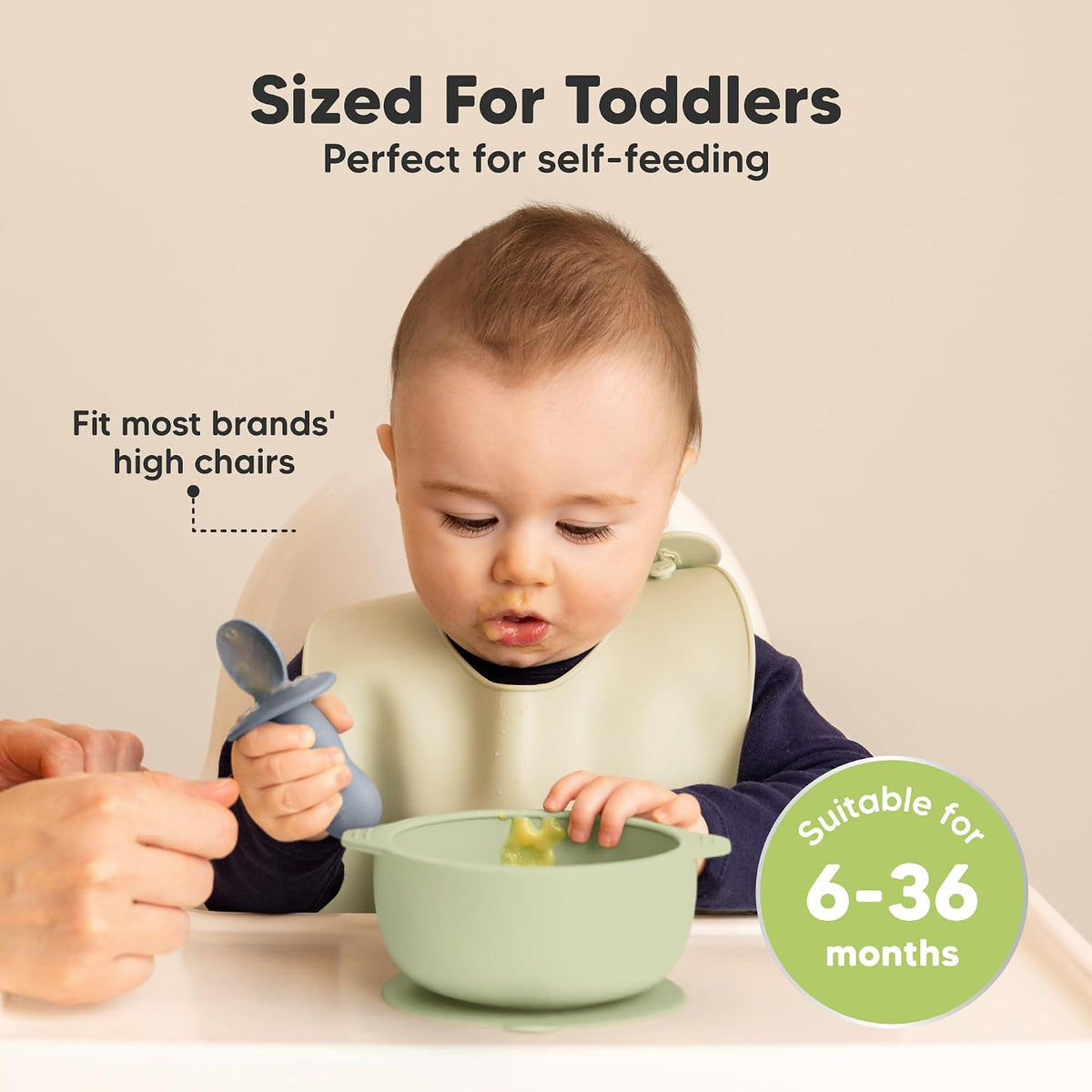 2-Pack Baby Bowls with Suctions, Lids, Silicone (Roseate)