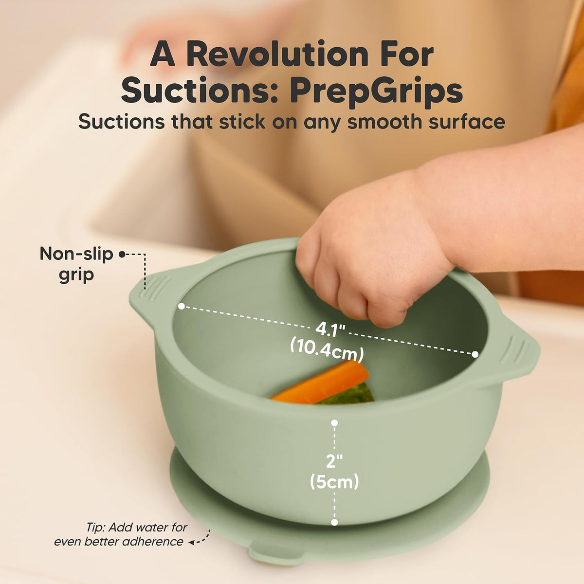 2-Pack Baby Bowls with Suctions, Lids, Silicone (Roseate)