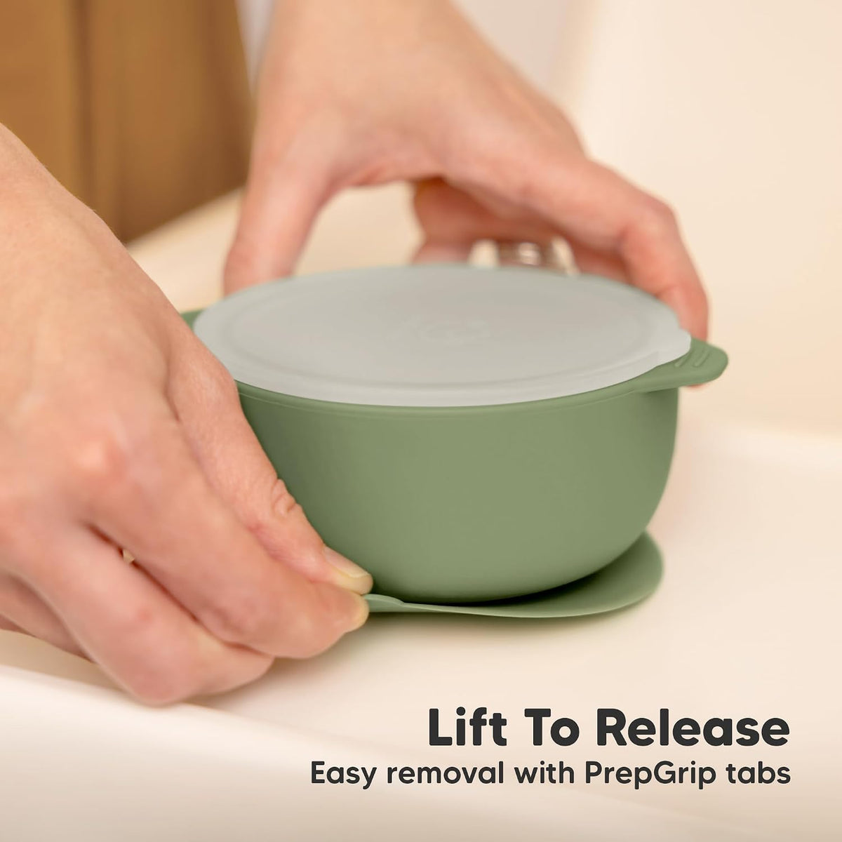 2-Pack Baby Bowls with Suctions, Lids, Silicone (Roseate)