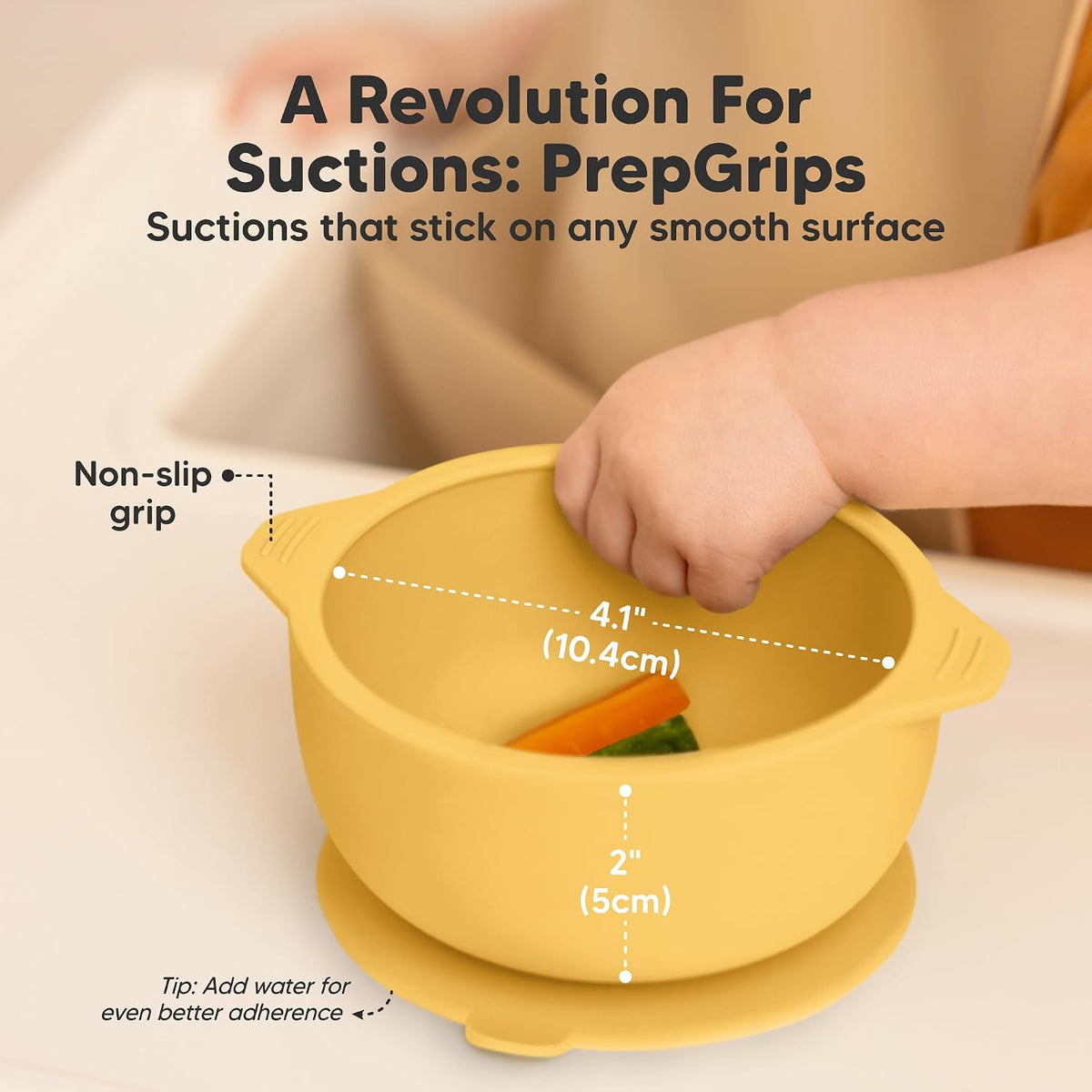 2-Pack Baby Bowls with Suctions, Lids, Silicone (Roseate)