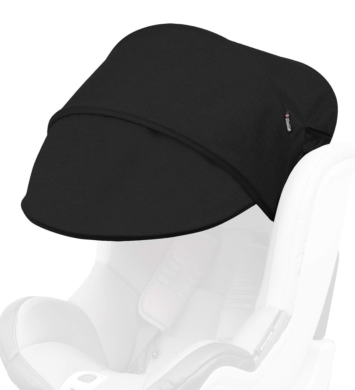 Sun Shade Extender/Auxiliary Canopy for Car Seat (Black Grey)