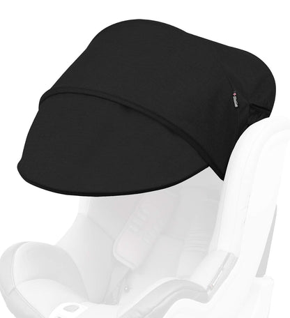 Sun Shade Extender/Auxiliary Canopy for Car Seat (Black Grey)