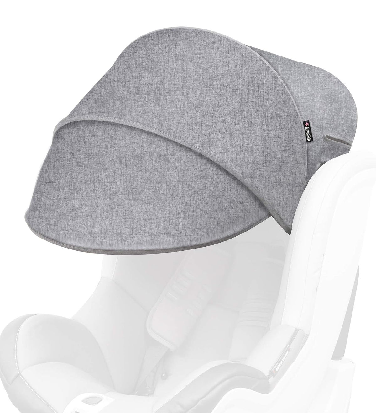 Sun Shade Extender/Auxiliary Canopy for Car Seat (Black Grey)