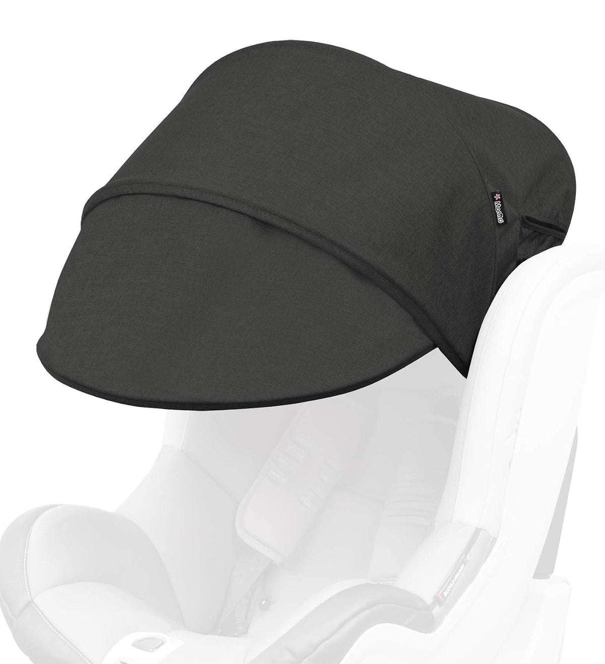 Sun Shade Extender/Auxiliary Canopy for Car Seat (Black Grey)