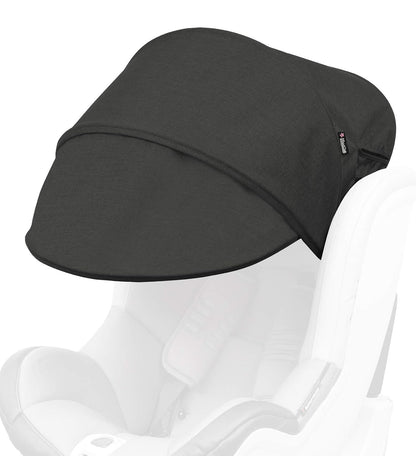 Sun Shade Extender/Auxiliary Canopy for Car Seat (Black Grey)