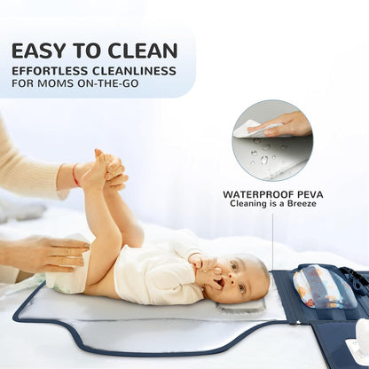 Portable Diaper Changing Pad, Wipe Clean, 24x22,Austere Grey