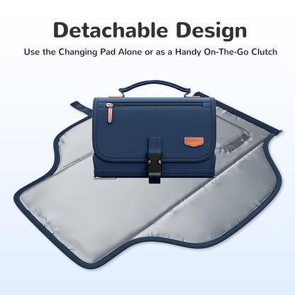 Portable Diaper Changing Pad, Wipe Clean, 24x22,Austere Grey