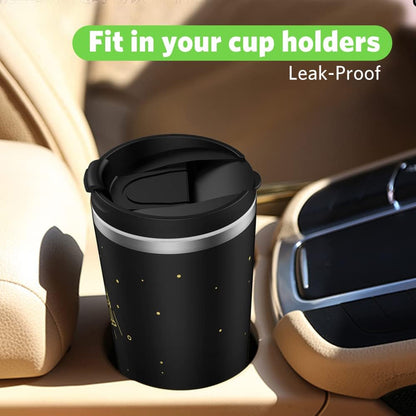 Insulated Coffee Mug with Ceramic Coating, 18oz Travel Mug with Leak-proof Lid, Vacuum Double-wall Tumbler, Stainless Steel Thermal Cup for Tea, Hot Cocoa, Cold Beverage, Ice Drinks