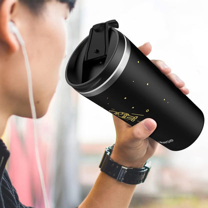 Insulated Coffee Mug with Ceramic Coating, 18oz Travel Mug with Leak-proof Lid, Vacuum Double-wall Tumbler, Stainless Steel Thermal Cup for Tea, Hot Cocoa, Cold Beverage, Ice Drinks