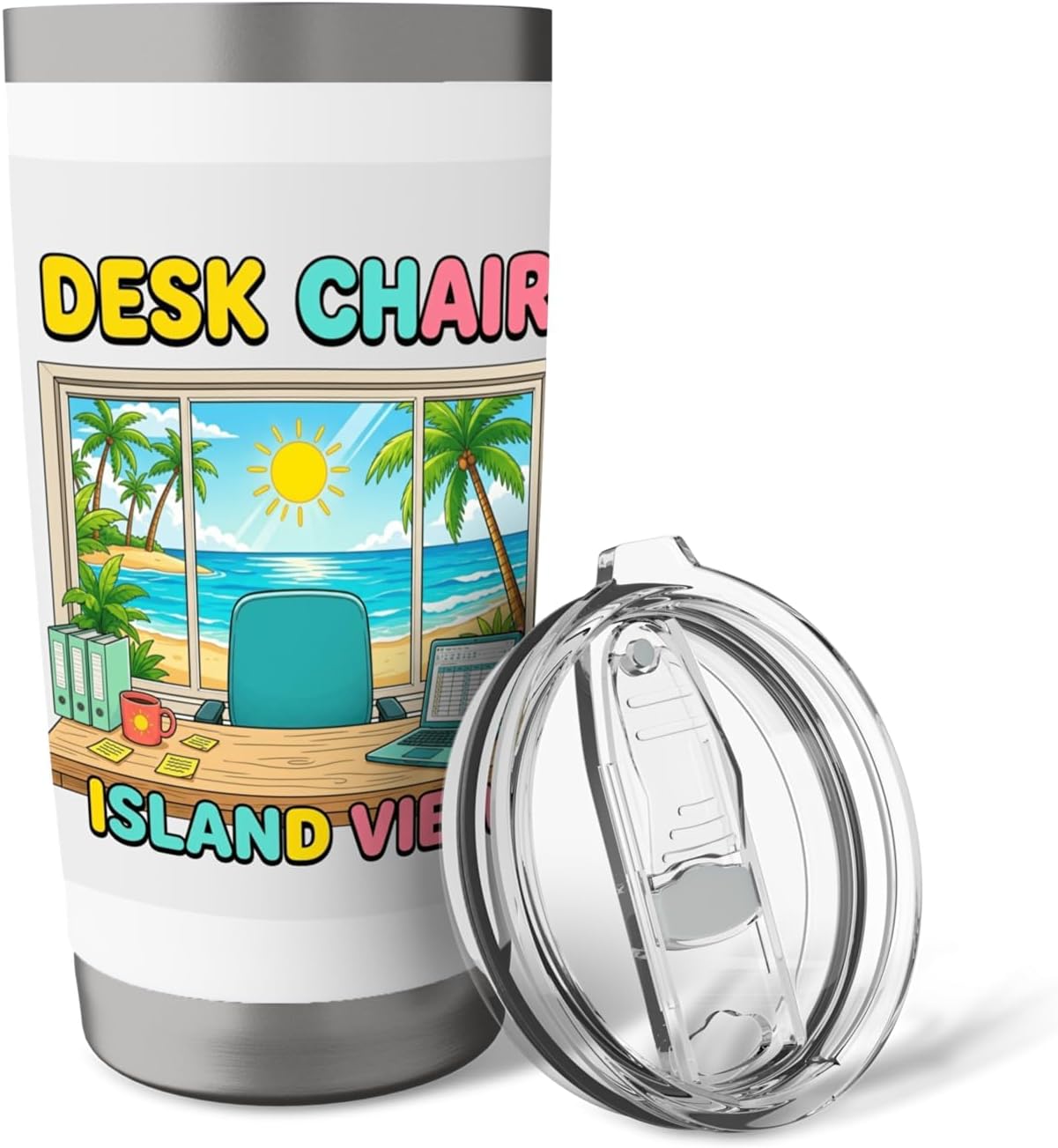 Focused Workspace Coastal Horizon Stainless Steel Insulated Tumbler