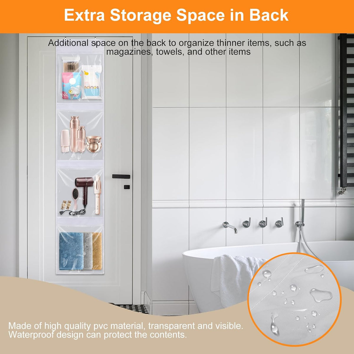 Over Door Organizer and Storage, Hanging Toy Holder with Removable Pouches