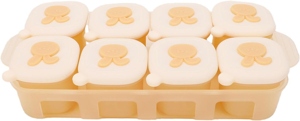 Food Freezer Tray, Silicone Trays for Freezing Food Reusable Silicone Kid Storage Container Ice Cube Freezer Mold for Homemade Purees, Breast Milk & Snacks