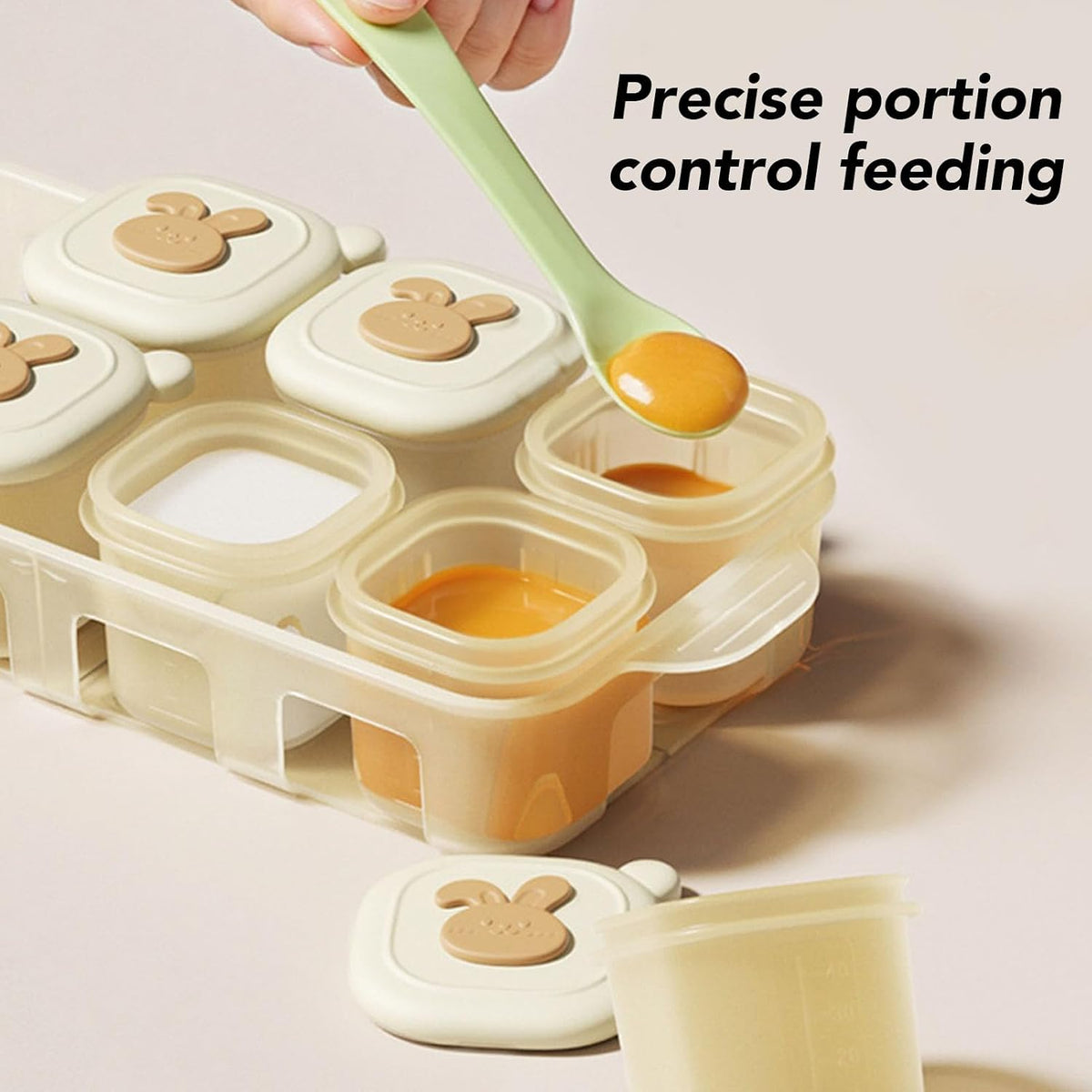 Food Freezer Tray, Silicone Trays for Freezing Food Reusable Silicone Kid Storage Container Ice Cube Freezer Mold for Homemade Purees, Breast Milk & Snacks