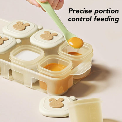 Food Freezer Tray, Silicone Trays for Freezing Food Reusable Silicone Kid Storage Container Ice Cube Freezer Mold for Homemade Purees, Breast Milk & Snacks