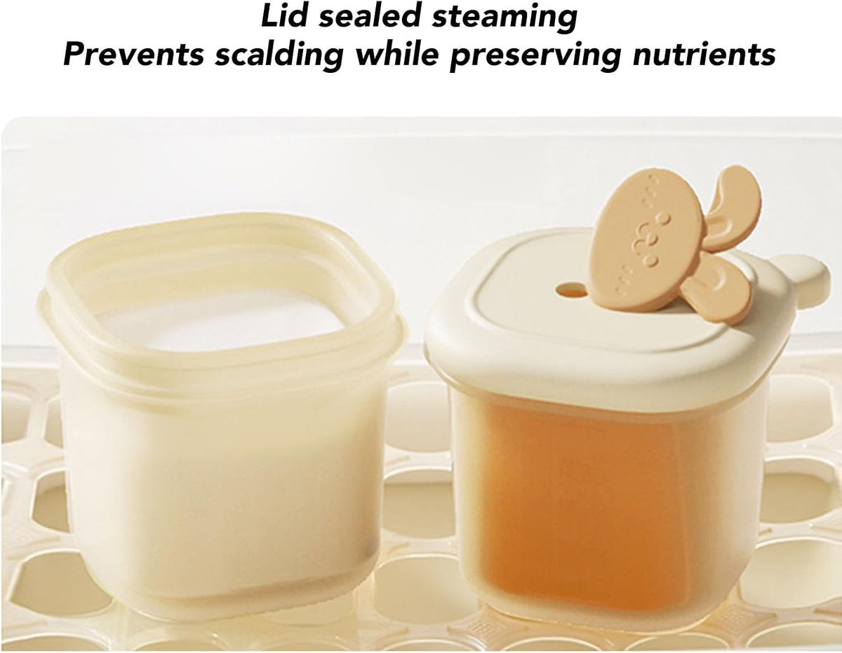 Food Freezer Tray, Silicone Trays for Freezing Food Reusable Silicone Kid Storage Container Ice Cube Freezer Mold for Homemade Purees, Breast Milk & Snacks