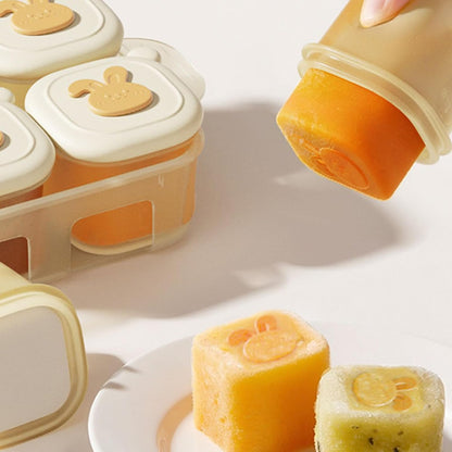 Food Freezer Tray, Silicone Trays for Freezing Food Reusable Silicone Kid Storage Container Ice Cube Freezer Mold for Homemade Purees, Breast Milk & Snacks