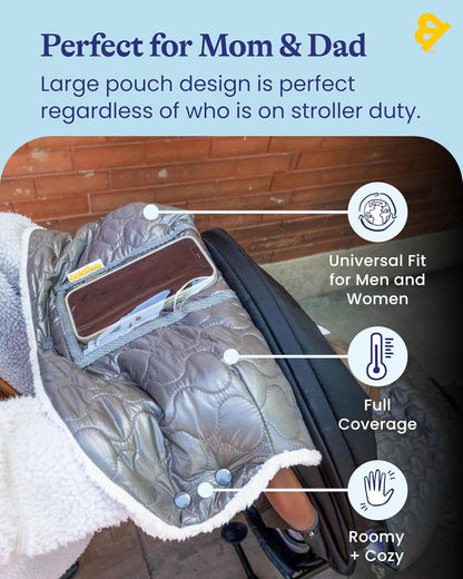 Stroller Muff - Baby Essentials for Fall & Winter - Warm Mitten Stroller Accessory