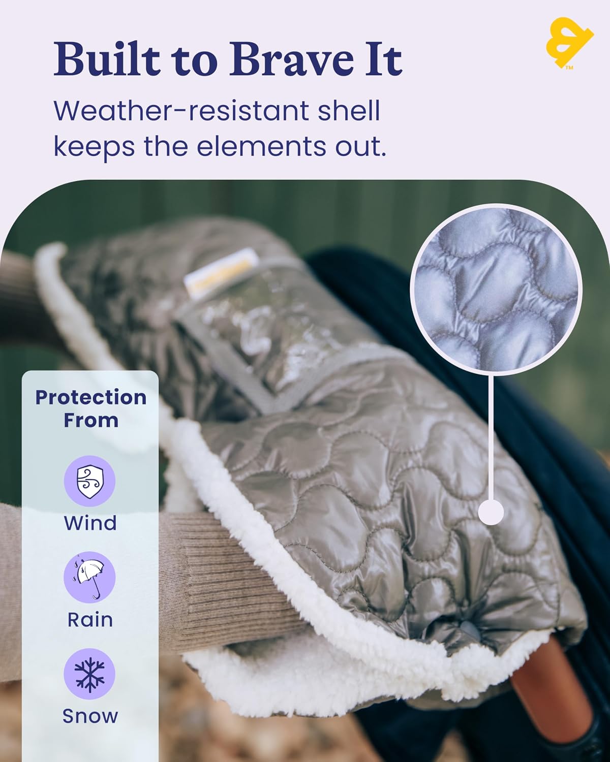 Stroller Muff - Baby Essentials for Fall & Winter - Warm Mitten Stroller Accessory