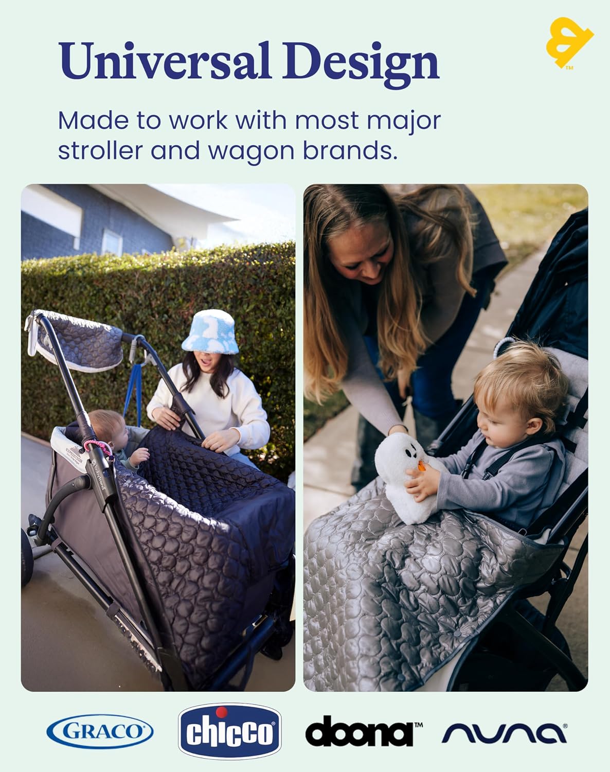 Stroller Muff - Baby Essentials for Fall & Winter - Warm Mitten Stroller Accessory