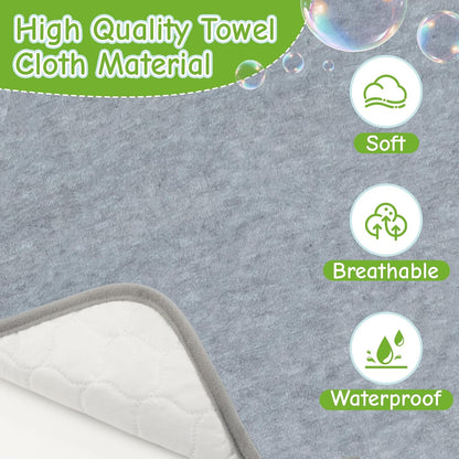 2 Pack Portable Changing Pads - Waterproof Reusable Table Liners