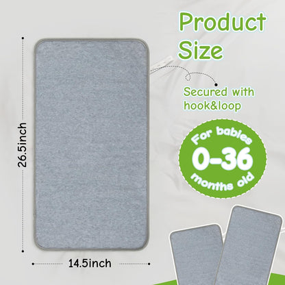2 Pack Portable Changing Pads - Waterproof Reusable Table Liners