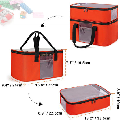 2 Packs Toy Storage Organizer Bag for Building Bricks Toy