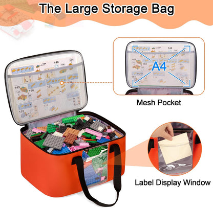 2 Packs Toy Storage Organizer Bag for Building Bricks Toy