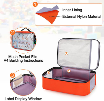 2 Packs Toy Storage Organizer Bag for Building Bricks Toy