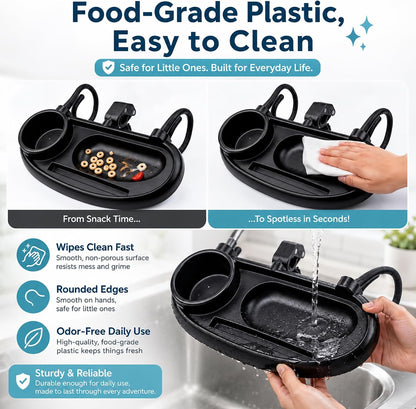 Compatible with UPPAbaby Snack Tray, Adjustable Stroller Tray Cup Holder