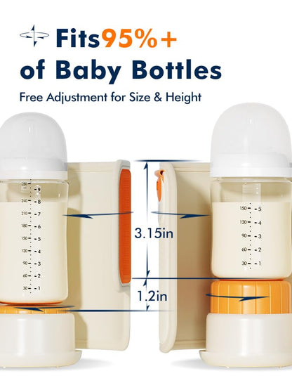 Portable Bottle Warmer for Travel, Baby Bottle Warmer for Breastmilk & Formula, Milk Warmer on the Go, Accurate Temperature Control, Retain Nutrients