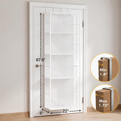 Over the Door Stuffed Animal Storage with Clear Dust Cover