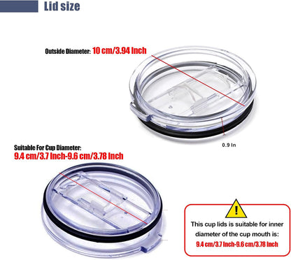 Tumbler Lid Compatible/Replacement for 20 Oz Yeti and More Cooler Cup | Spill Proof and Splash Resistant 20 oz Lid