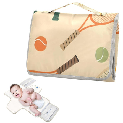 Tennis Racket Pattern Portable Diaper Changing Pad Baby Gear