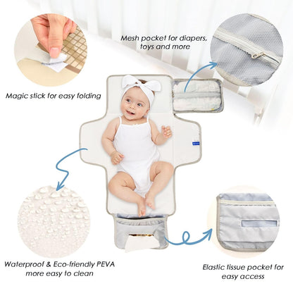 Tennis Racket Pattern Portable Diaper Changing Pad Baby Gear