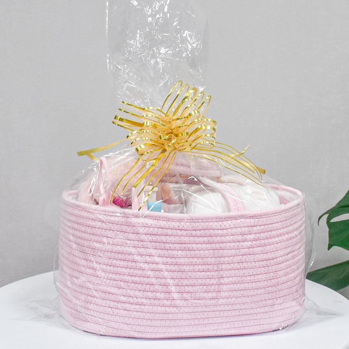 Baby Diaper Caddy Organizer, Boho Jute Rope Nursery Storage Bin Changing Table Car Organizer for Storage Baby Diaper Wipes, Empty Basket for Baby Shower