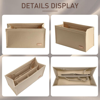 Purse Organizer Insert for LV On The Go GM Dior Large Book Tote,Gray