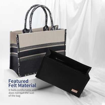 Purse Organizer Insert for LV On The Go GM Dior Large Book Tote,Gray