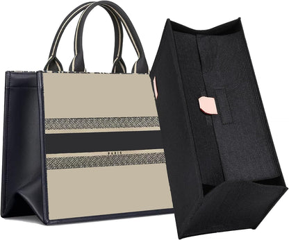 Purse Organizer Insert for LV On The Go GM Dior Large Book Tote,Gray