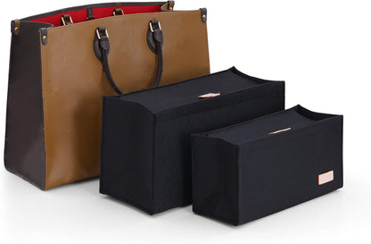 Purse Organizer Insert for LV On The Go GM Dior Large Book Tote,Gray