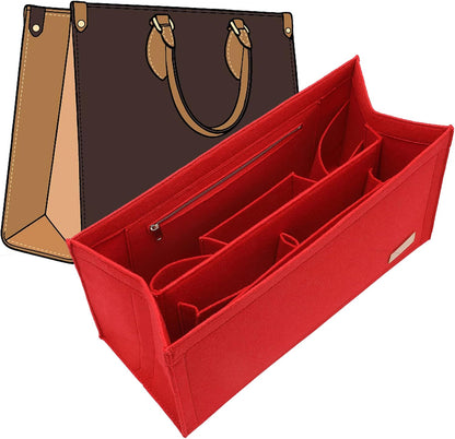 Purse Organizer Insert for LV On The Go GM Dior Large Book Tote,Gray