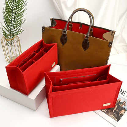 Purse Organizer Insert for LV On The Go GM Dior Large Book Tote,Gray