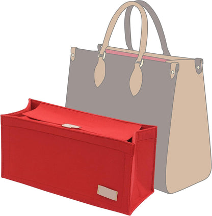 Purse Organizer Insert for LV On The Go GM Dior Large Book Tote,Gray