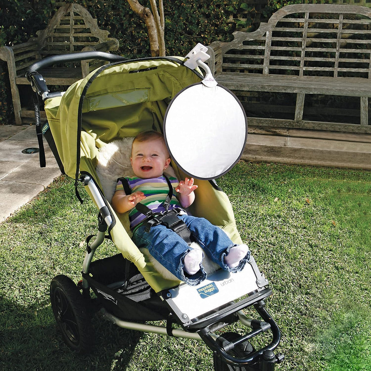 Clip-On Stroller Sunshade With Uv Indicator – Universal Design For Sun Protection On Strollers, Car Seats, Desks, And More