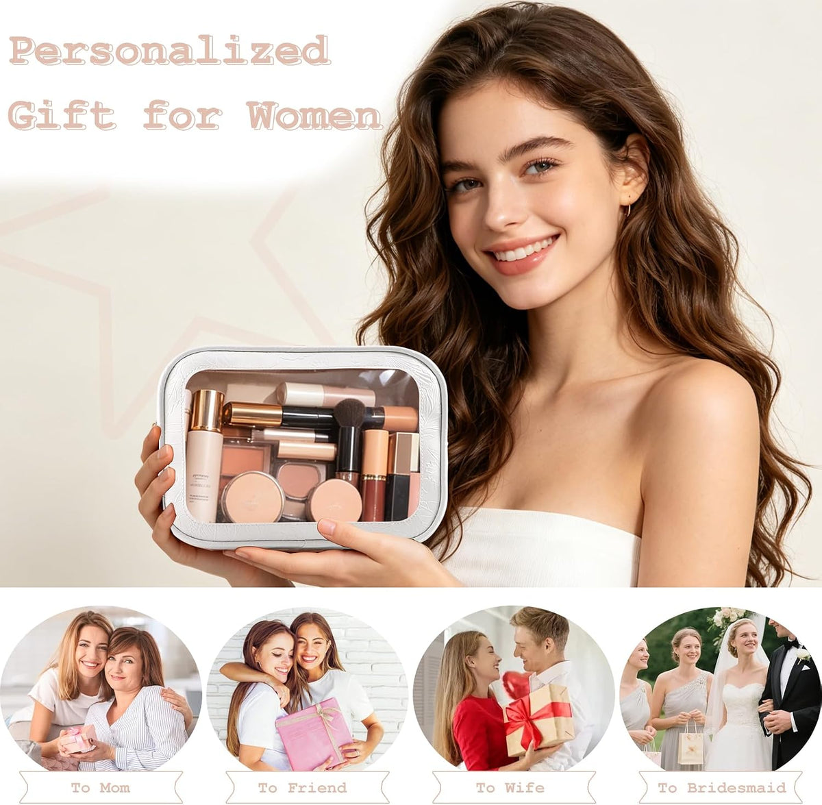 5PCS Diaper Bag Organizer Pouches Set, TSA Approved Travel Toiletry Bag For Women, Waterproof Clear Makeup Bag Set, Floral Small Makeup Bag Suitable For Women