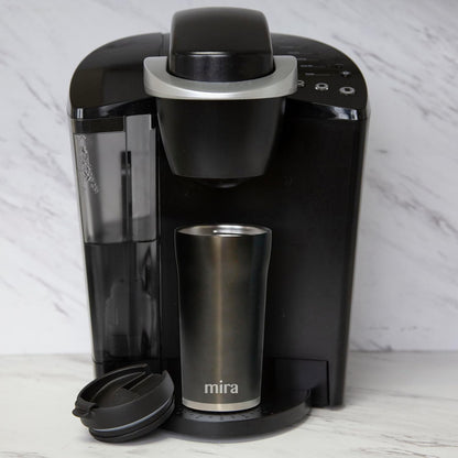 16 oz Coffee Travel Mug - Stainless Steel Insulated Tumbler with Leak-Proof Lid - Hot & Cold Cup - Marine