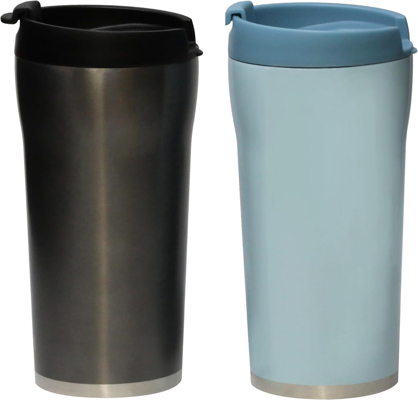 16 oz Coffee Travel Mug - Stainless Steel Insulated Tumbler with Leak-Proof Lid - Hot & Cold Cup - Marine