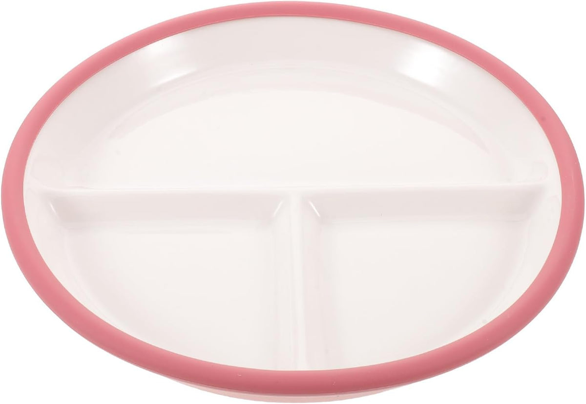 Ceramic Divided Bowl, 3 Sections Microwave Safe Serving Dish with Suction Cup, Snack Dip Divided Serving Tray for Breakfast, Dessert, Dipping Sauces