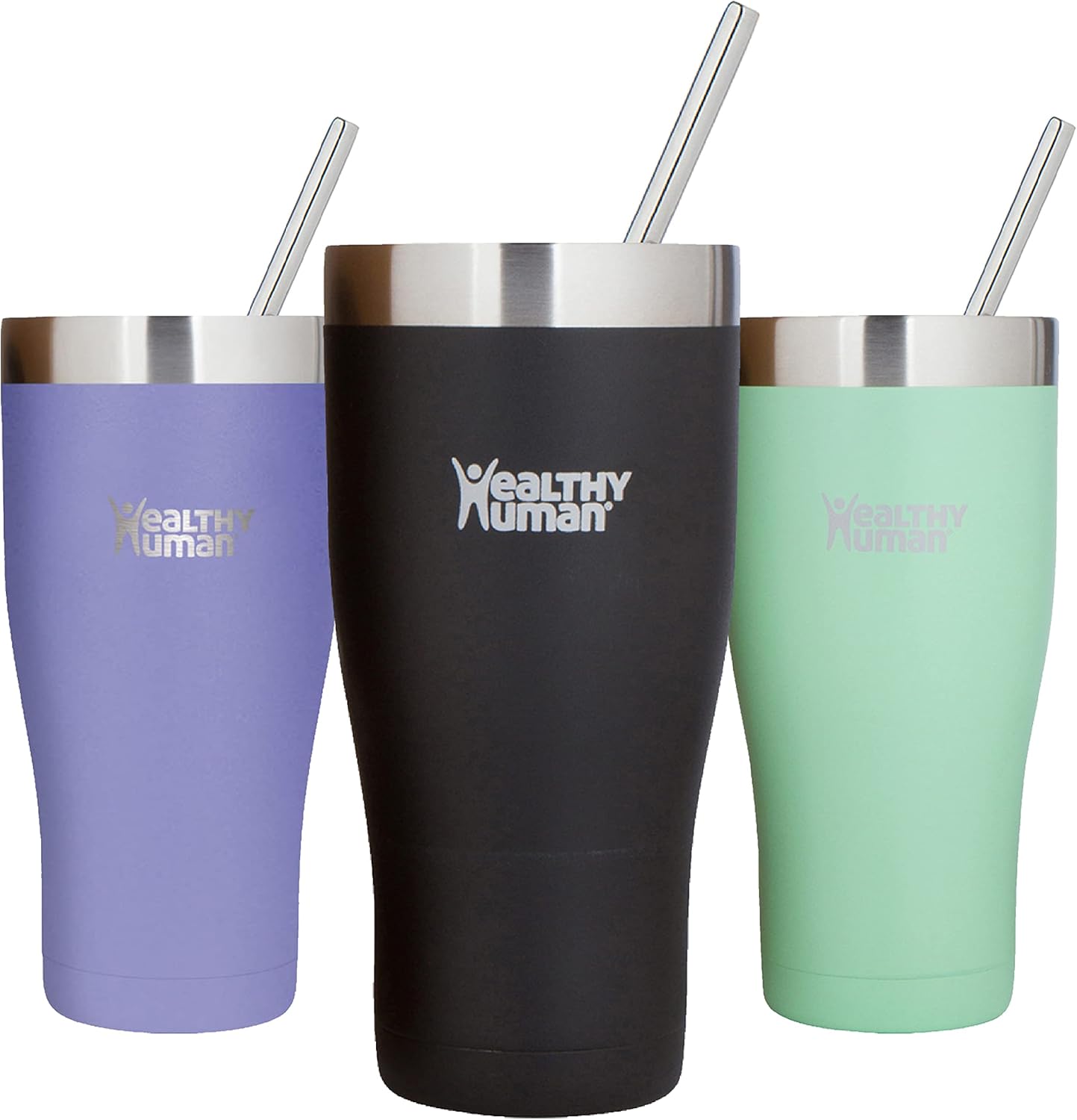 Stainless Steel Tumbler with Straw & Lid | Splash Proof Insulated Travel Cup | Eco-Friendly Coffee Tumblers | Water Cups with Straws Cleaner and Splash Proof Lids (32oz, Lilac)