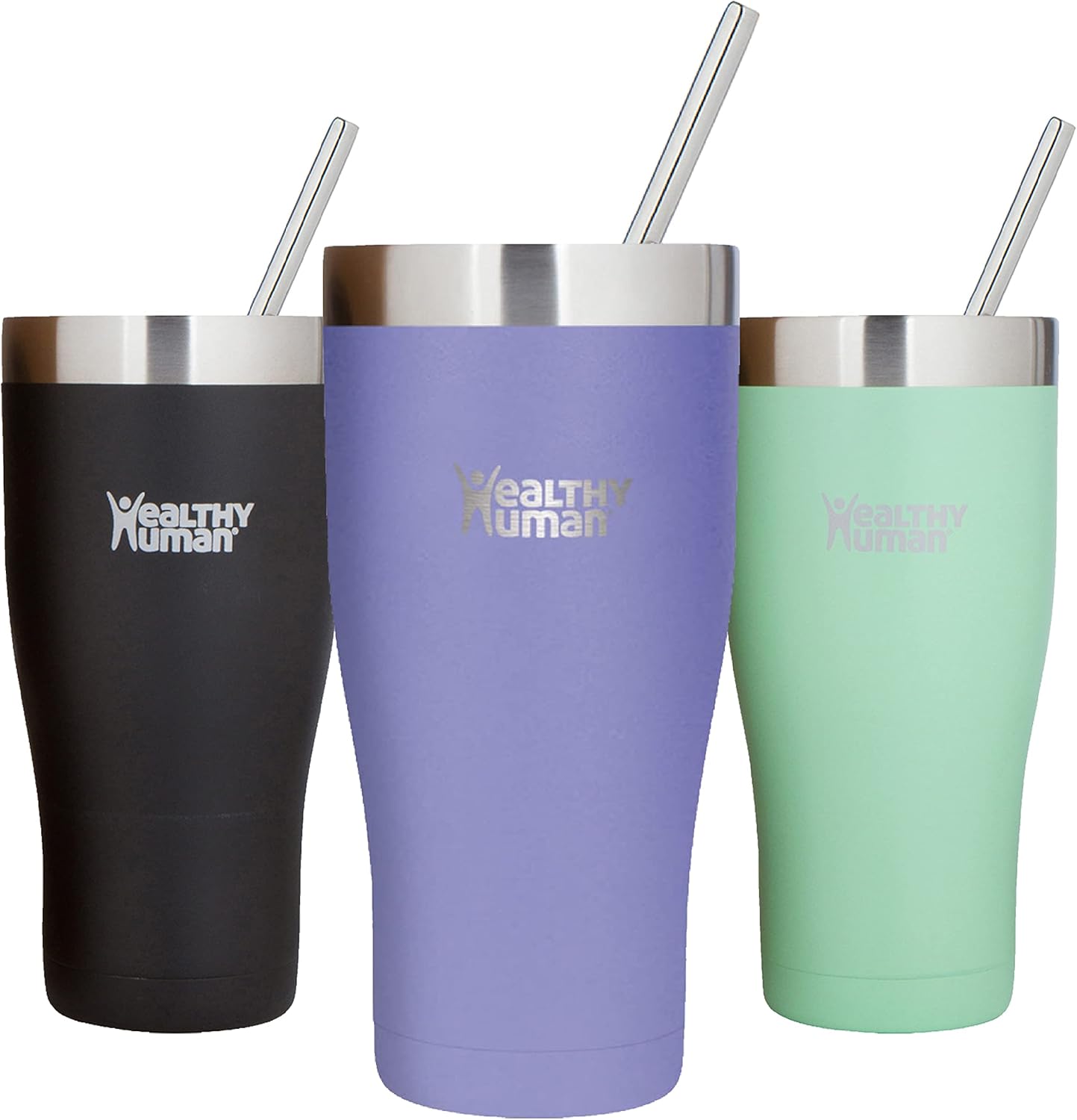 Stainless Steel Tumbler with Straw & Lid | Splash Proof Insulated Travel Cup | Eco-Friendly Coffee Tumblers | Water Cups with Straws Cleaner and Splash Proof Lids (32oz, Lilac)