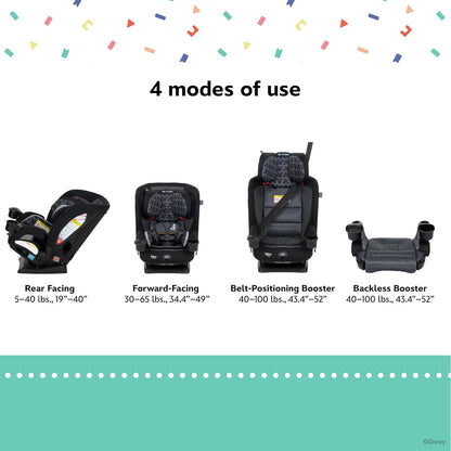 Baby EverSlim 4-in-1 Convertible Car Seat, Vintage Mickey Mouse